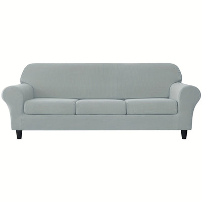 Weiche und elastische Jacquard-Sofahusse mit Kissenbezügen