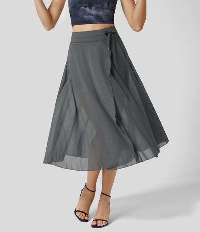 2-in-1 Rockshorts | Transparenter Überrock | Sportlich-feminin