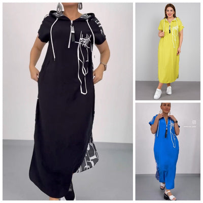 Rosalind® | Langes und elegantes Kleid mit Kapuze