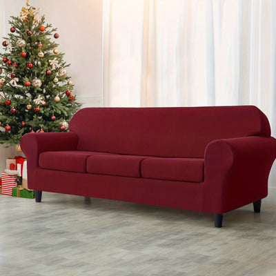 Weiche und elastische Jacquard-Sofahusse mit Kissenbezügen