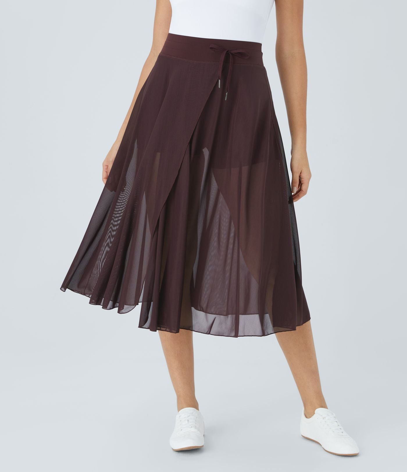 2-in-1 Rockshorts | Transparenter Überrock | Sportlich-feminin