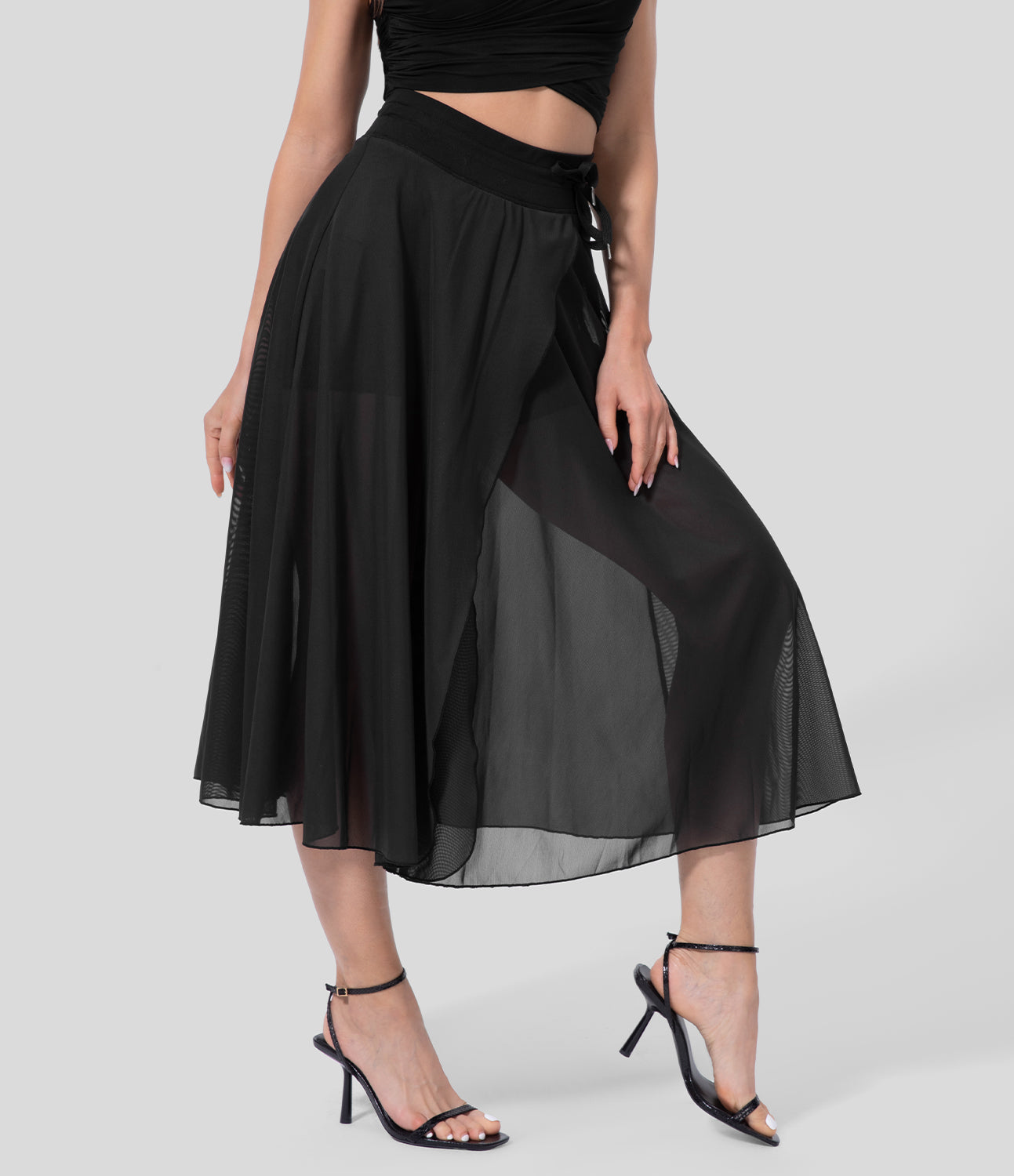 2-in-1 Rockshorts | Transparenter Überrock | Sportlich-feminin