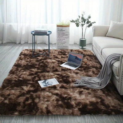 Weiche Plüsch-Teppiche – Rutschfeste Flauschige Shaggy Matratze im Tie-Dye-Design