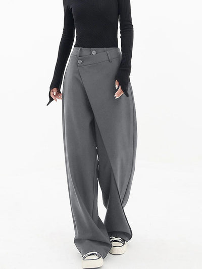 Yuli | Schmeichelhafte Asymmetrische Taille Damenhosen
