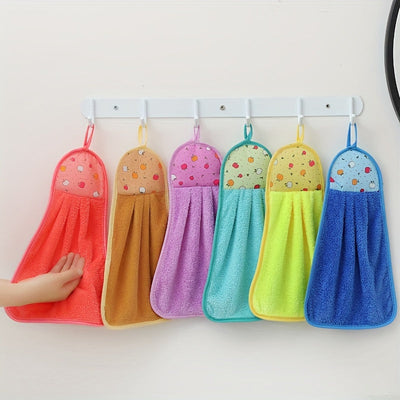 6er-Set Abnehmbare Coral Velvet Handtücher – Bunte Farben