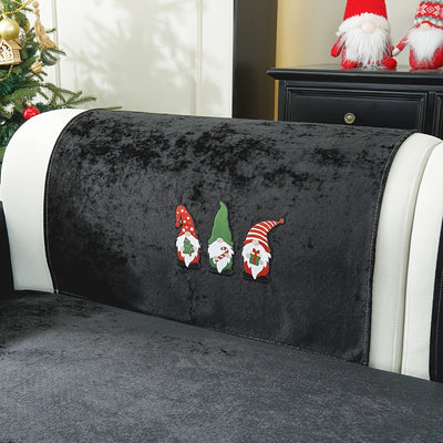 Weihnachtlicher Santa Claus Sofaüberwurf – Weiches Chenille, Rutschfest & Fleckenresistent