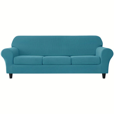 Weiche und elastische Jacquard-Sofahusse mit Kissenbezügen
