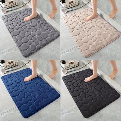 Weiches und Komfortables Memory Foam Badvorleger mit Cobblestone-Prägung