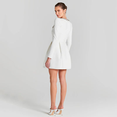 Reilly® | Langärmliges, verziertes Samtkleid