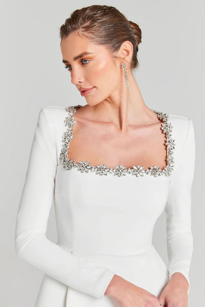 Reilly® | Langärmliges, verziertes Samtkleid