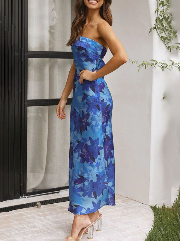 Geblümtes Midikleid für Damen
