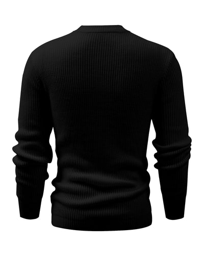 Adel | Klassischer Strickpullover mit runder Halspartie für den stilvollen Herbst und Winter