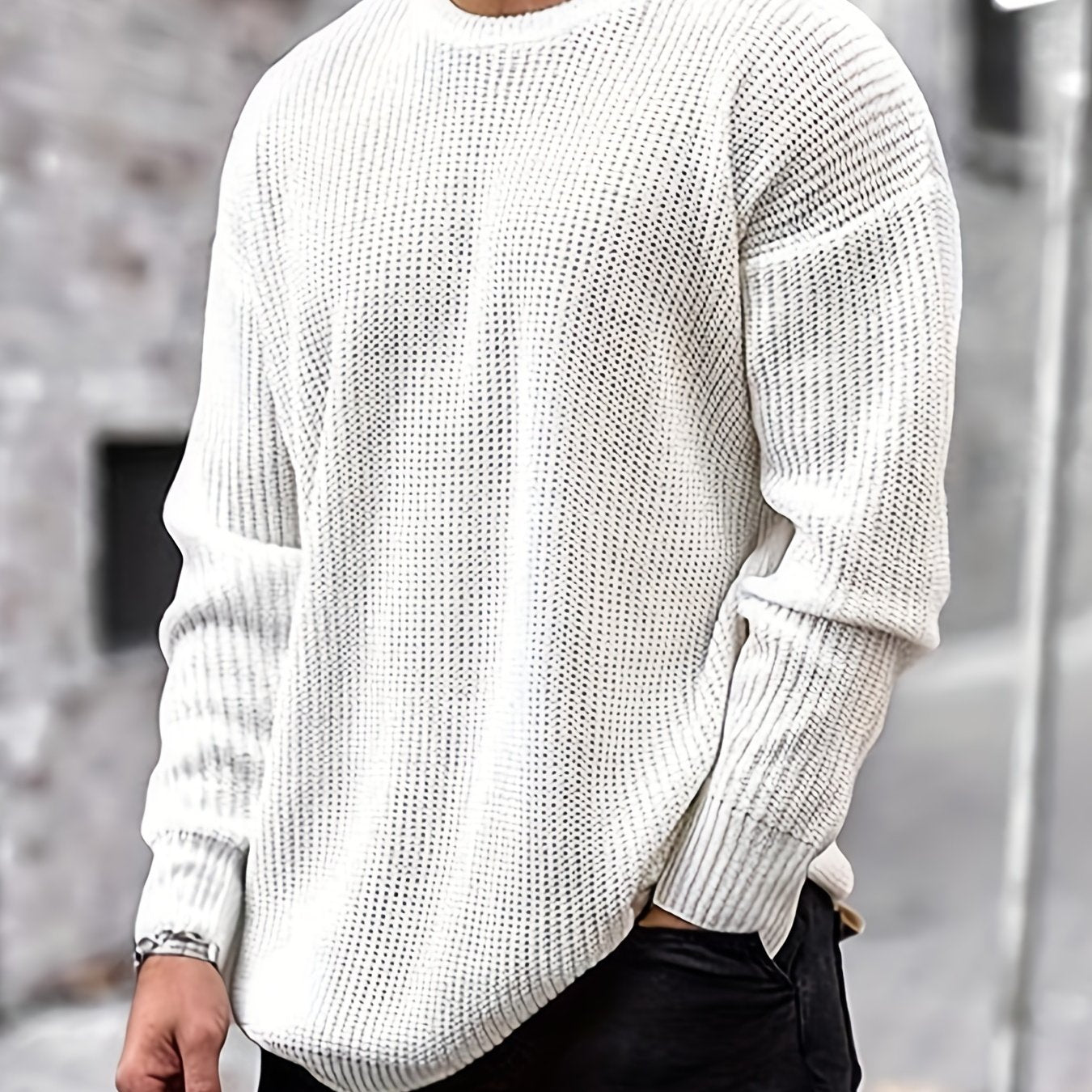 Adel | Klassischer Strickpullover mit runder Halspartie für den stilvollen Herbst und Winter
