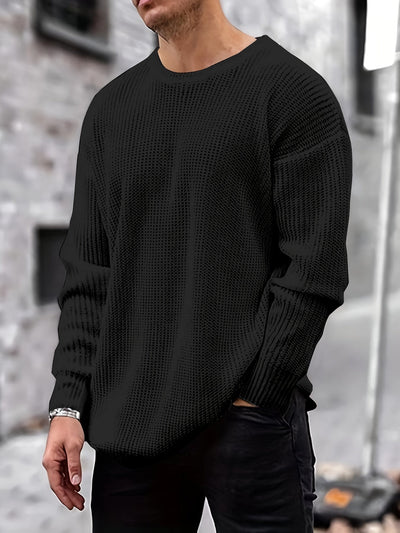 Adel | Klassischer Strickpullover mit runder Halspartie für den stilvollen Herbst und Winter
