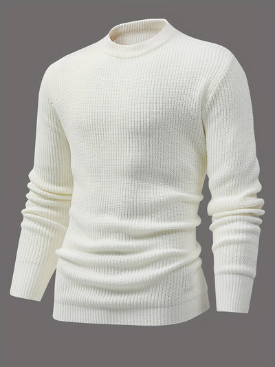 Adel | Klassischer Strickpullover mit runder Halspartie für den stilvollen Herbst und Winter