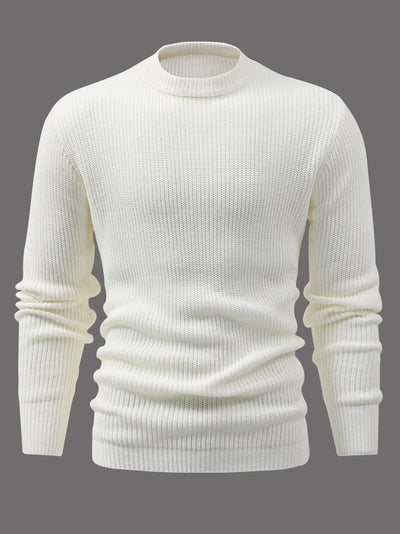 Adel | Klassischer Strickpullover mit runder Halspartie für den stilvollen Herbst und Winter