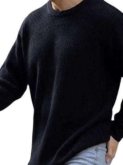 Adel | Klassischer Strickpullover mit runder Halspartie für den stilvollen Herbst und Winter