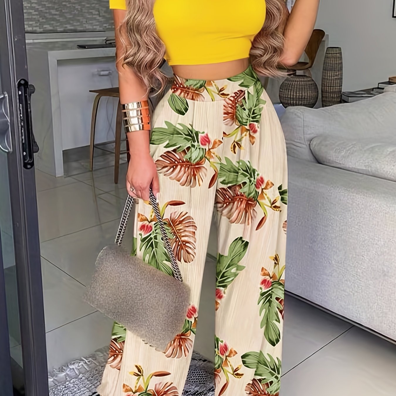 Agata Boho Zweiteiliges Set | Umfassen Sie den mühelosen Chic mit floralem Glück