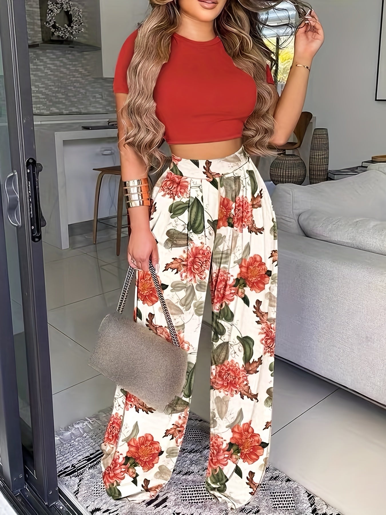 Agata Boho Zweiteiliges Set | Umfassen Sie den mühelosen Chic mit floralem Glück