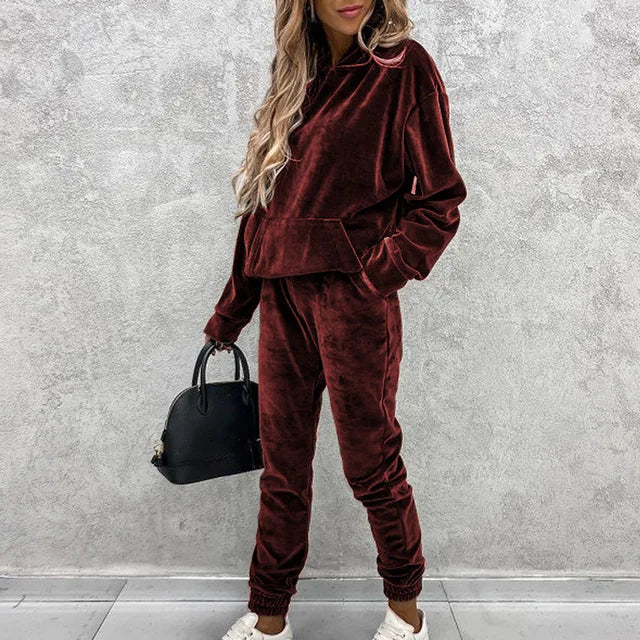 Amalia Velvet | Autumn Bliss 2-teiliger Damen-Trainingsanzug
