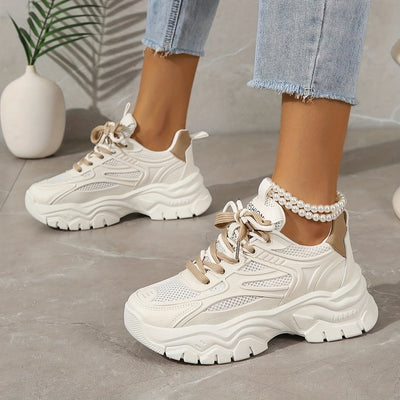 Annett Sports | Erhöhen Sie Ihren Stil mit atmungsaktivem Luxus in herbsttauglichen Plateau-Sneakers