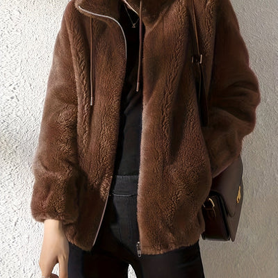 Ätherische Wärme | Petra Teddy Jacke - Wo Stil auf Komfort trifft