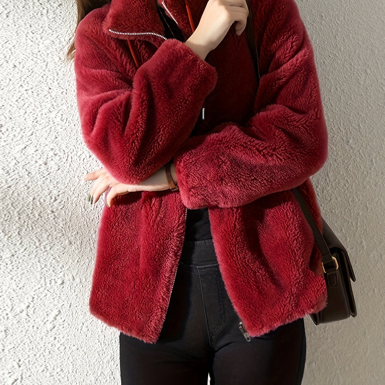 Ätherische Wärme | Petra Teddy Jacke - Wo Stil auf Komfort trifft