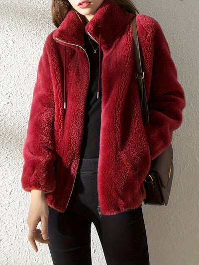 Ätherische Wärme | Petra Teddy Jacke - Wo Stil auf Komfort trifft