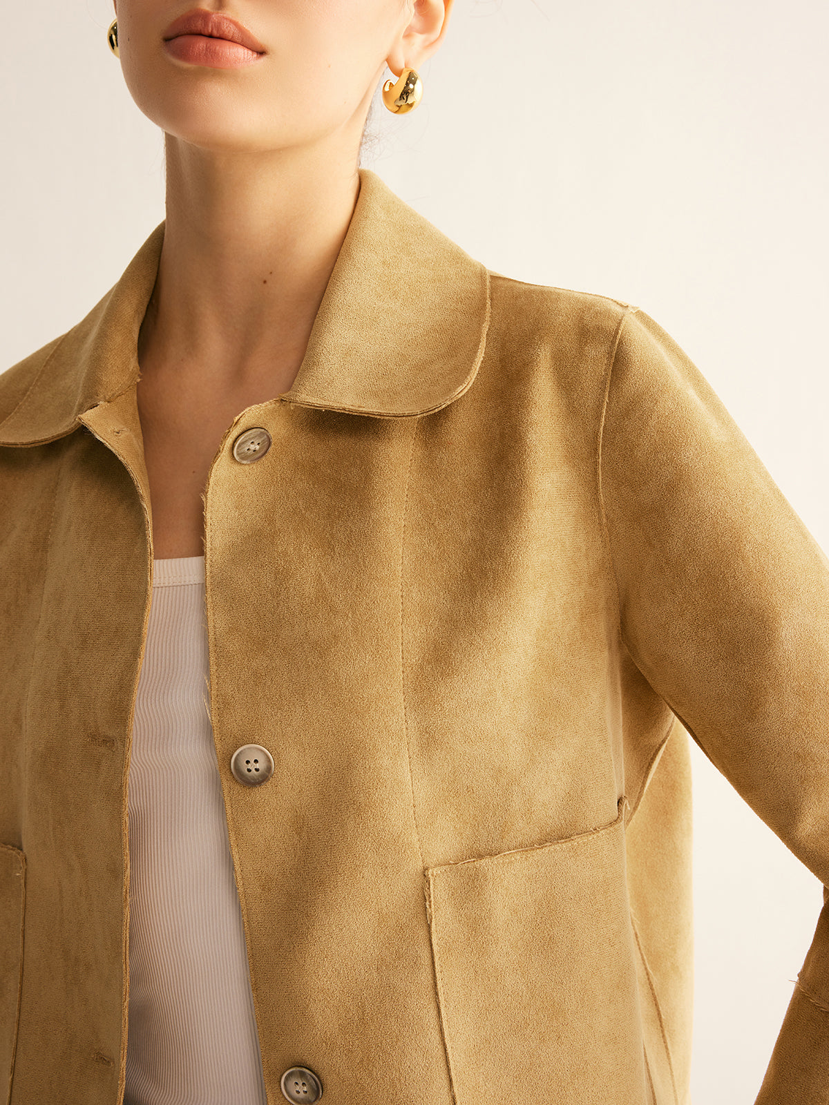 Wildlederjacke | Kurzschnitt | Elegante Silhouette