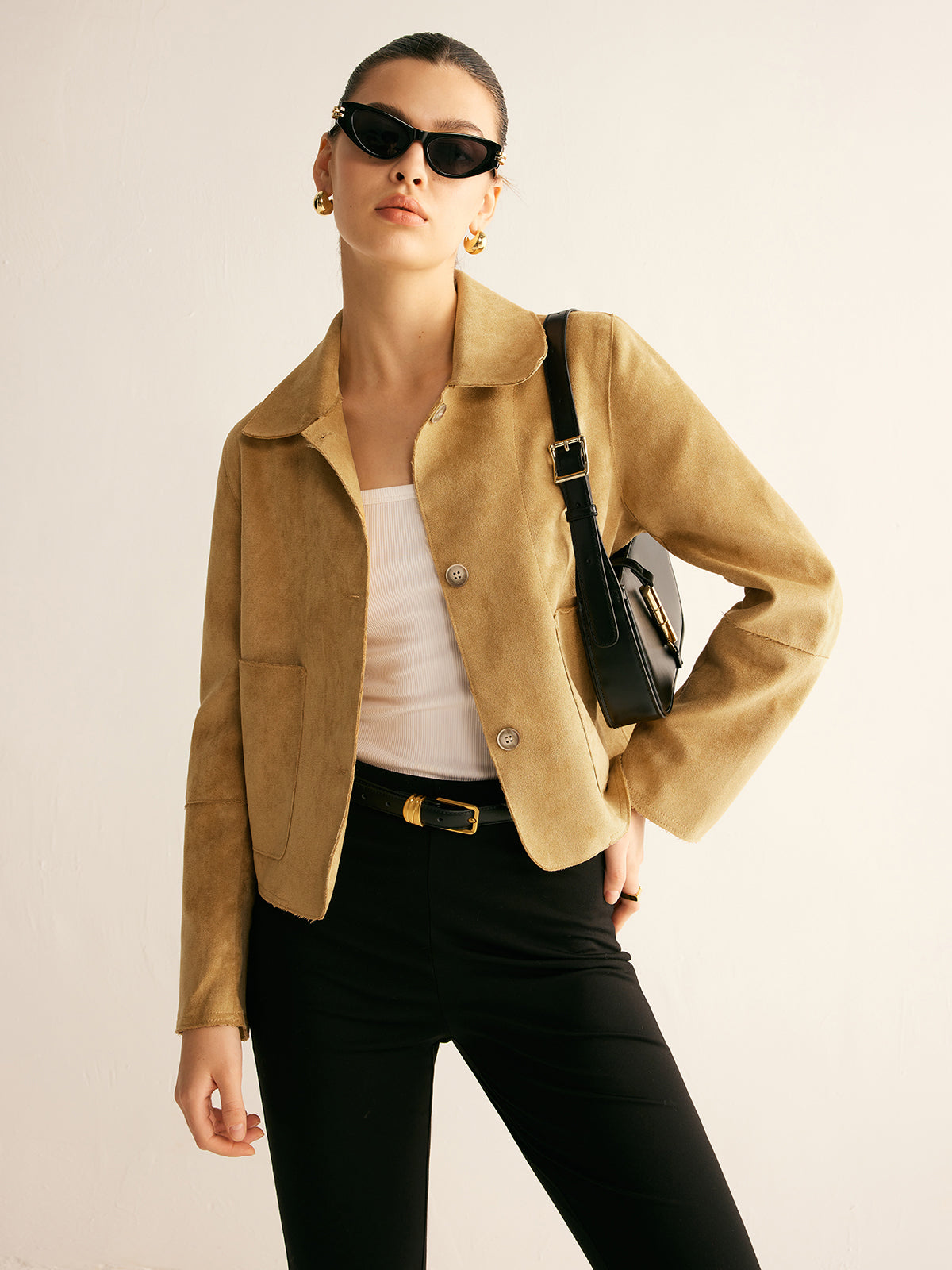 Wildlederjacke | Kurzschnitt | Elegante Silhouette