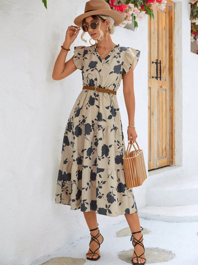Yoselin® | Elegantes Sommerkleid mit Blumendruck