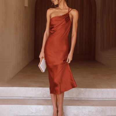 Rita® | Figurbetontes asymmetrisches Midikleid für Damen