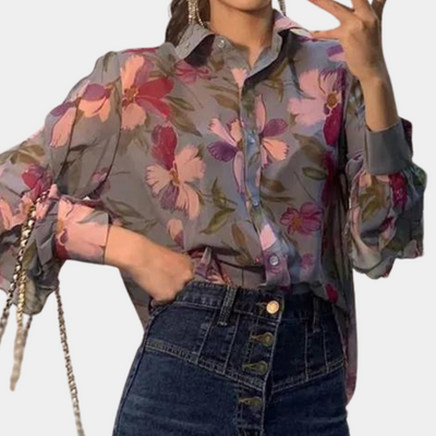 Jasmine® | Feine Blumenbluse für Damen
