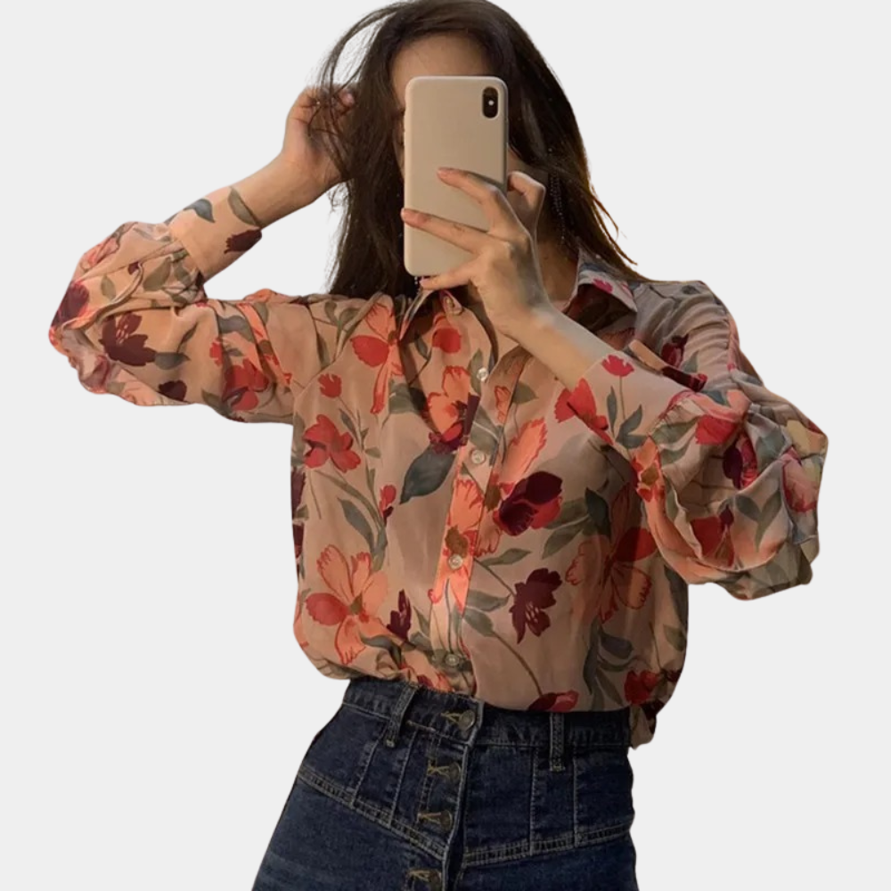 Jasmine® | Feine Blumenbluse für Damen