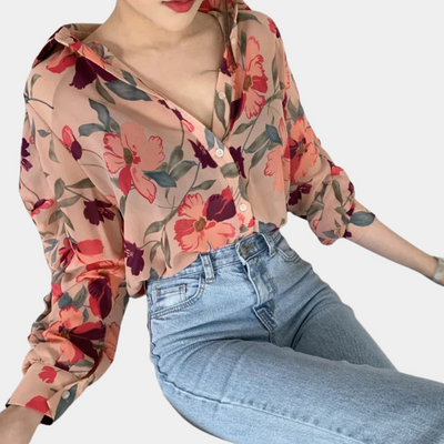 Jasmine® | Feine Blumenbluse für Damen