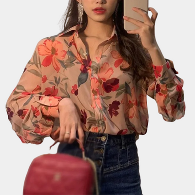 Jasmine® | Feine Blumenbluse für Damen