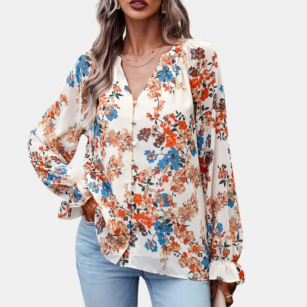 Hope® | Damenbluse mit V-Ausschnitt und Blumenmuster