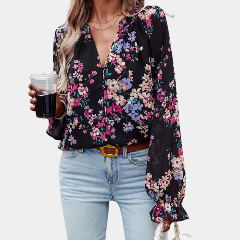 Hope® | Damenbluse mit V-Ausschnitt und Blumenmuster