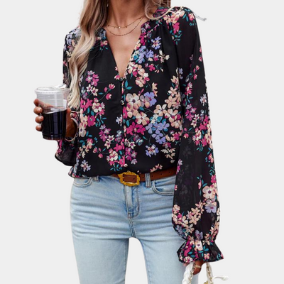 Hope® | Damenbluse mit V-Ausschnitt und Blumenmuster