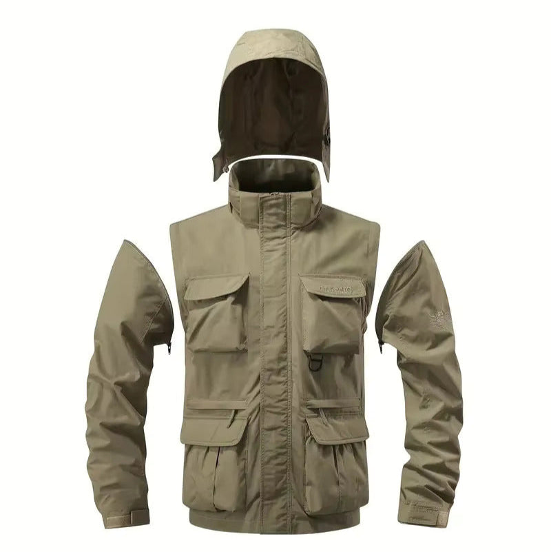 Wasserdichter Herren Militär-Mantel