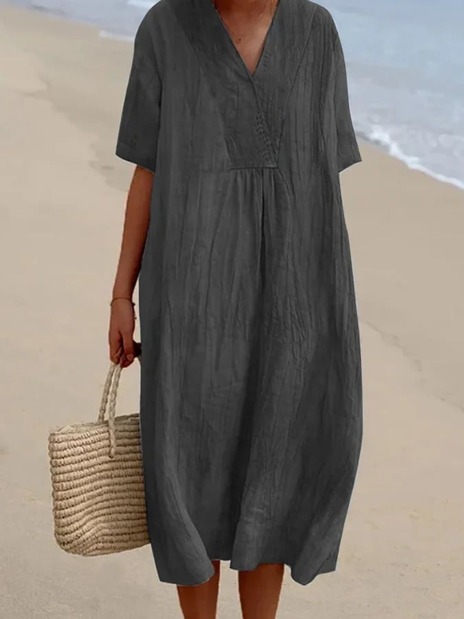 Charlotte | Das lockere Kleid mit kurzen Ärmeln, das Ihnen einen trendigen und entspannten Look verleiht