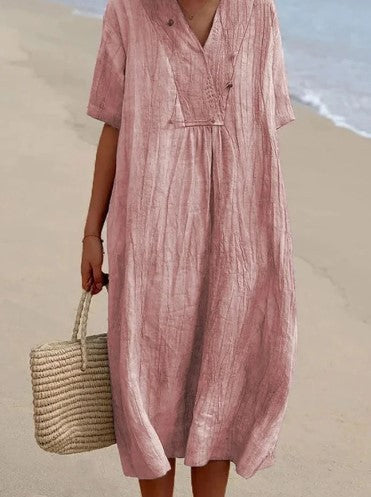 Charlotte | Das lockere Kleid mit kurzen Ärmeln, das Ihnen einen trendigen und entspannten Look verleiht