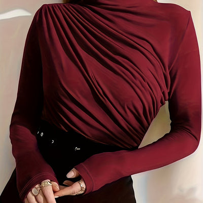 Charlotte Eleganz | Autumn Bliss Langarm mit Rüschen für mühelosen Stil
