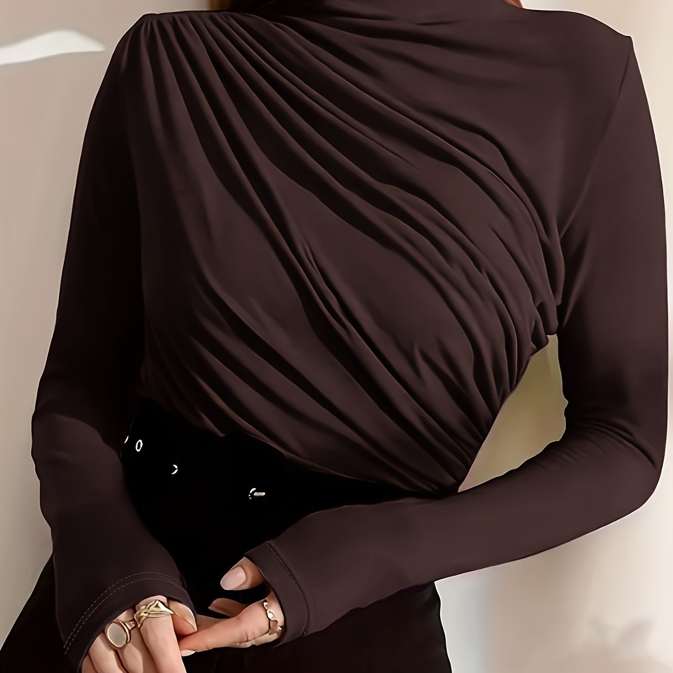 Charlotte Eleganz | Autumn Bliss Langarm mit Rüschen für mühelosen Stil