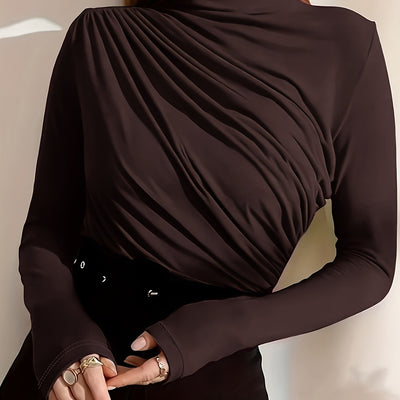 Charlotte Eleganz | Autumn Bliss Langarm mit Rüschen für mühelosen Stil
