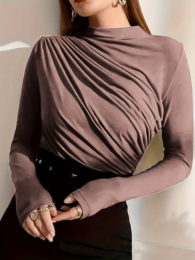 Charlotte Eleganz | Autumn Bliss Langarm mit Rüschen für mühelosen Stil