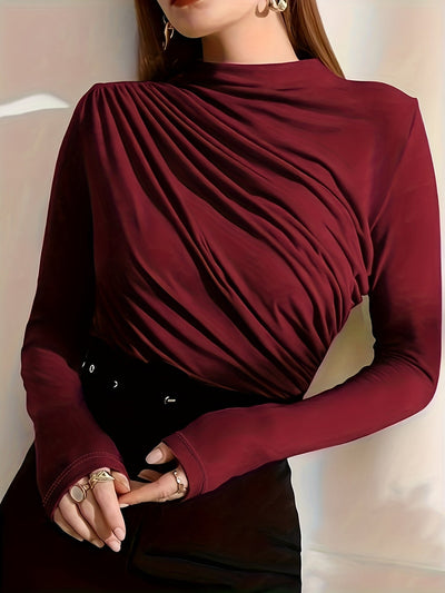Charlotte Eleganz | Autumn Bliss Langarm mit Rüschen für mühelosen Stil