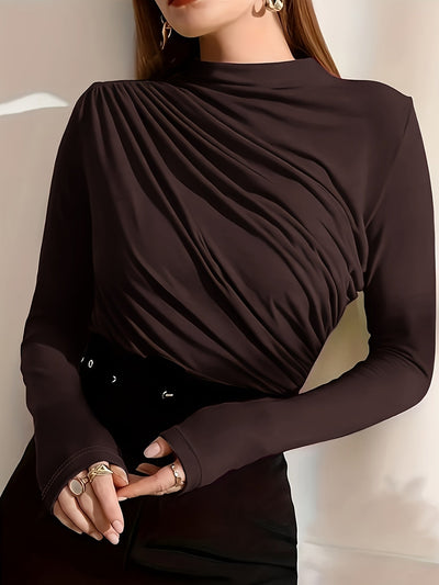Charlotte Eleganz | Autumn Bliss Langarm mit Rüschen für mühelosen Stil