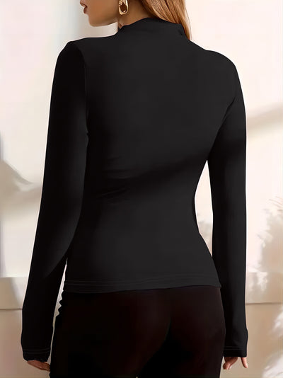 Charlotte Eleganz | Autumn Bliss Langarm mit Rüschen für mühelosen Stil