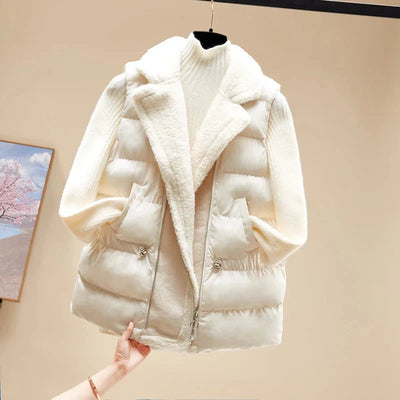 ChicCozy | Warme Raffinesse, Die Luxuriöse Lamswoll-Patchwork Damenweste